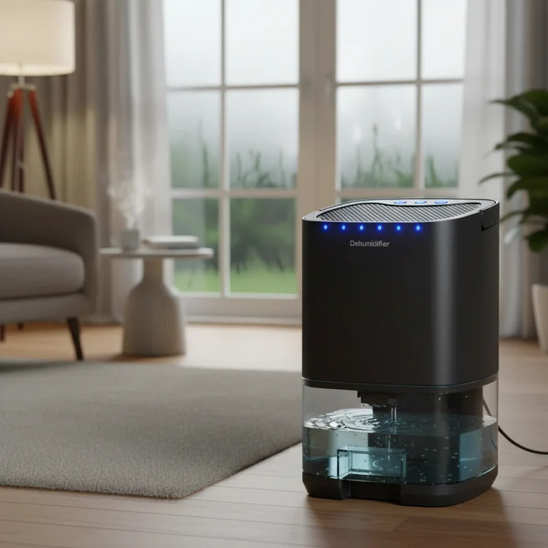 Portable Compact Dehumidifier for Room Moisture Control