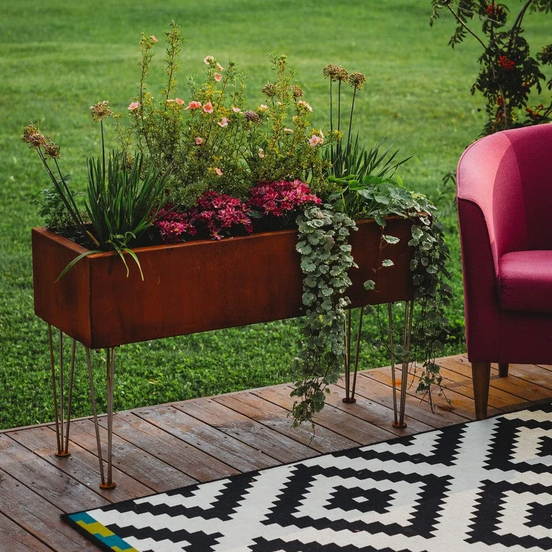GrillSymbol Blomlåda Freja Smart Corten